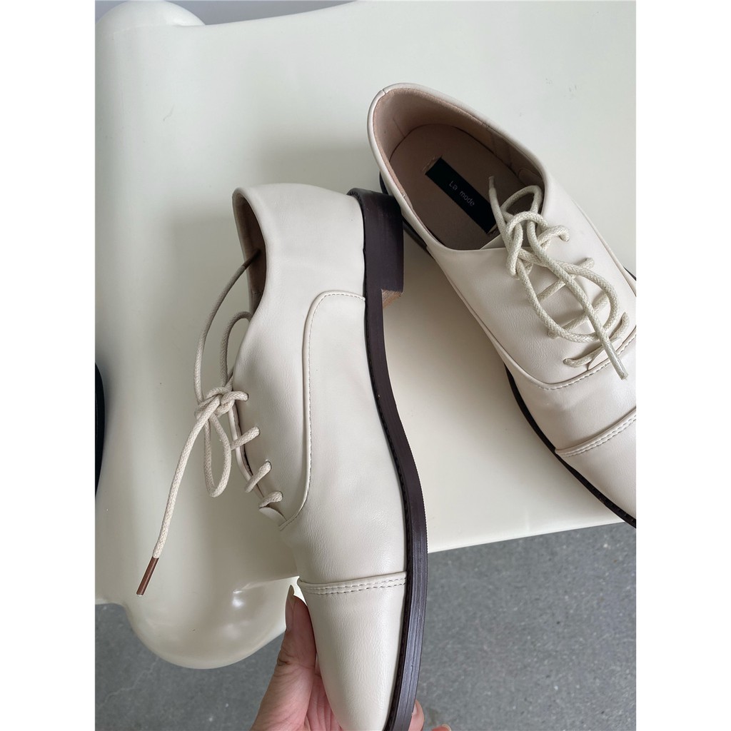 Giày Oxford cổ điển Hàn Quốc màu trắng, màu nâu, đen thời trang | BigBuy360 - bigbuy360.vn