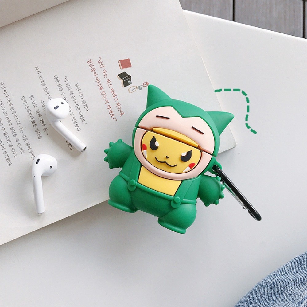 Case Airpods Vỏ Bao Airpods 1/2 pokemon pikachu hợp thể- Case Đựng Tai Nghe không dây i11, i12, i13