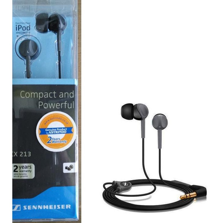 Tai Nghe Nhét Tai Sennheiser Cx213 Chất Lượng Cao Đen