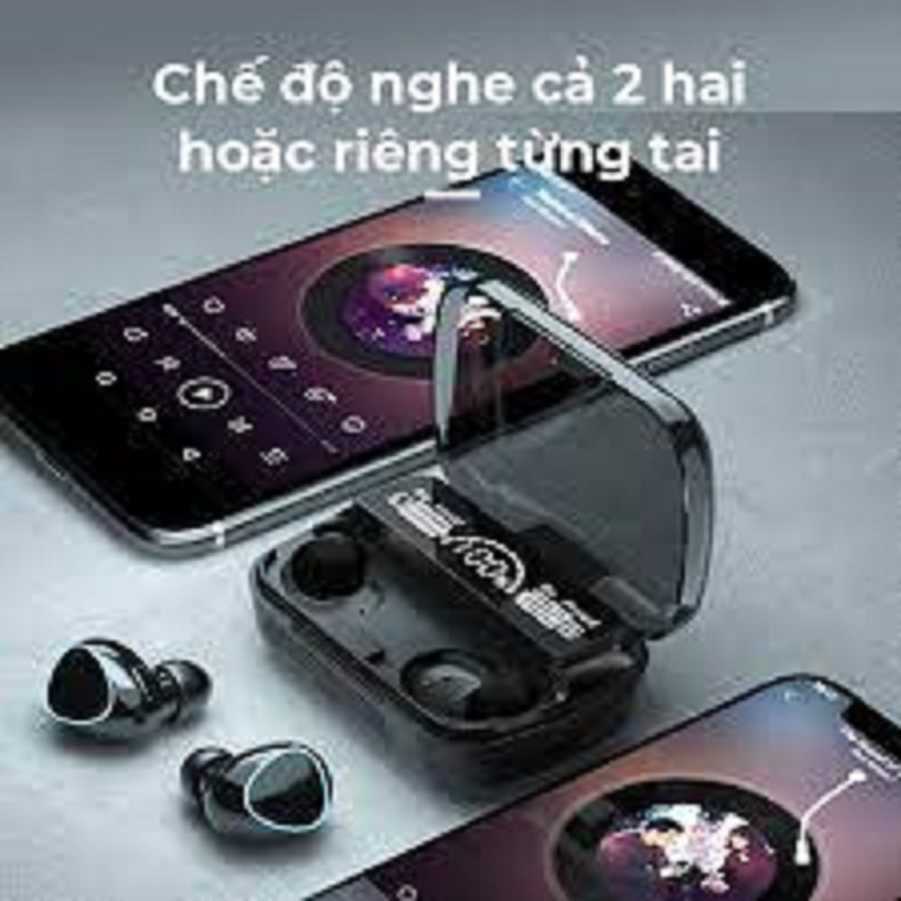 Tai nghe không dây bluetooth -Tai nghe bluetooth M10 V5.1 True Wireless -điều khiển cảm ứng pin trâu 3500mah, bh 1 tháng