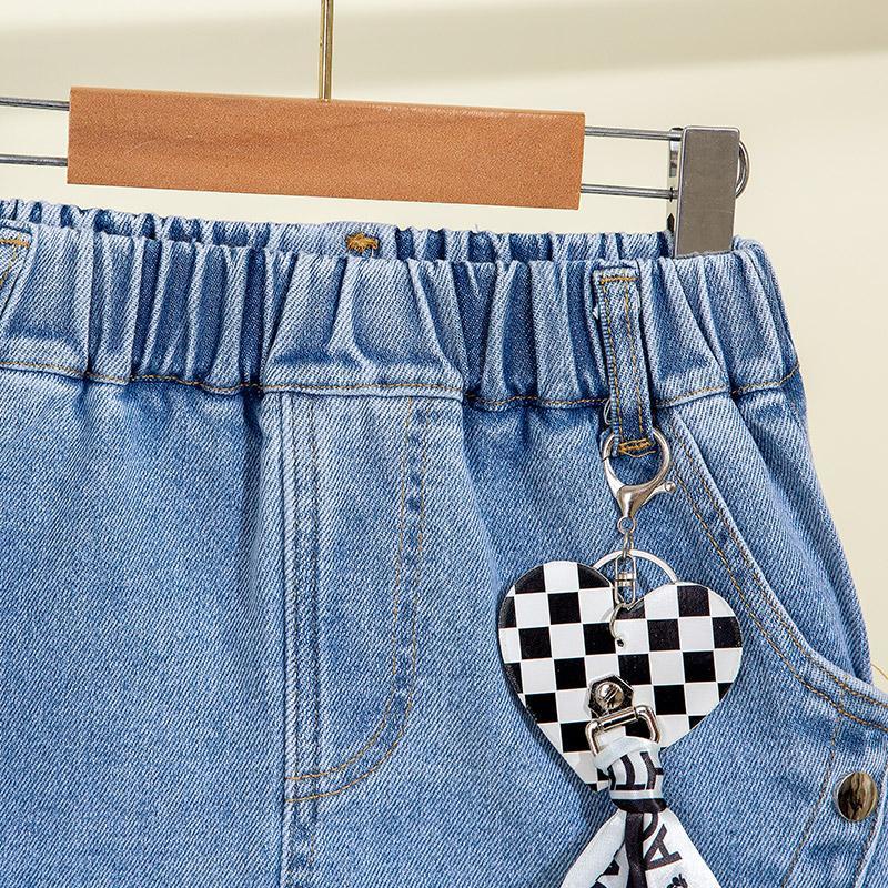 Đầm Denim Dáng Chữ A Thời Trang Mùa Xuân Mới 2022 Cho Bé Gái