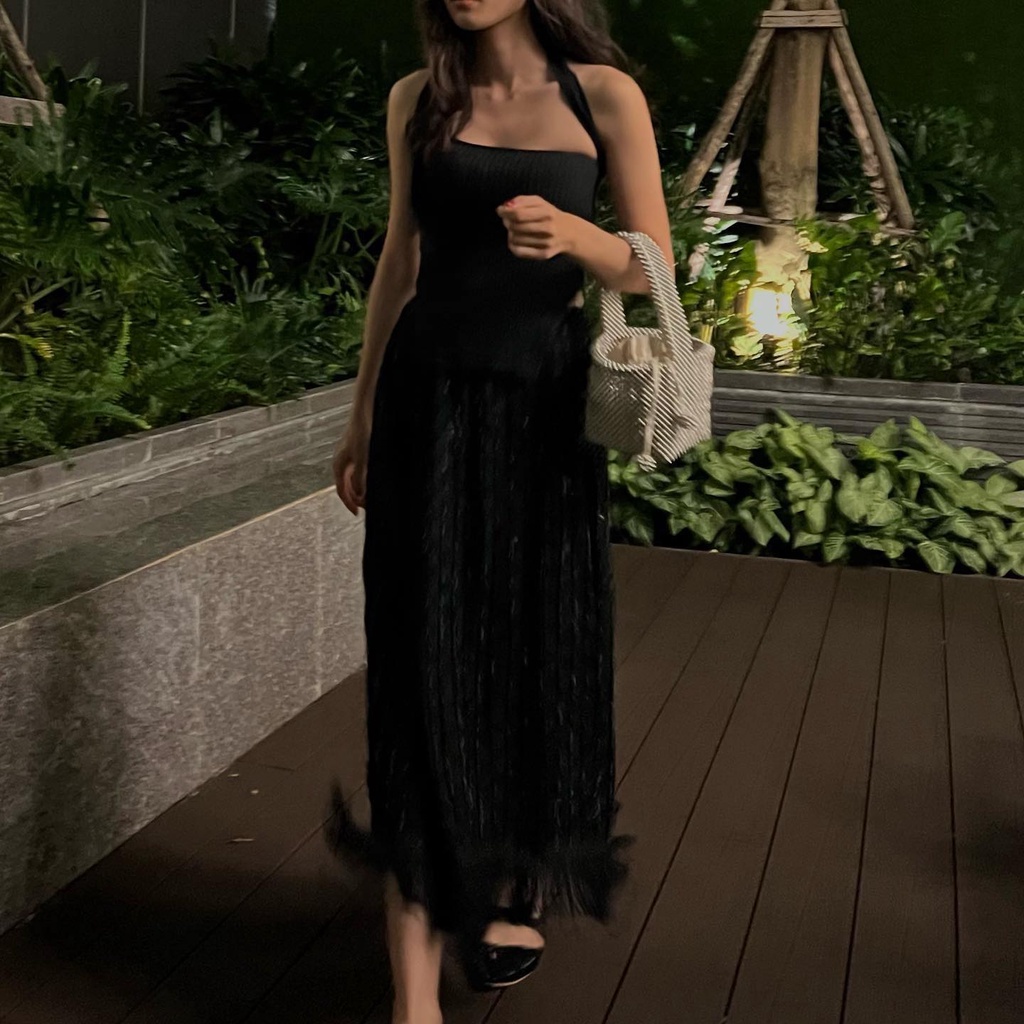 Lily Basket Bag | Túi Xách Bucket Đeo Tay Kết Hạt Kèm Túi Lót Phong Cách Hàn Quốc