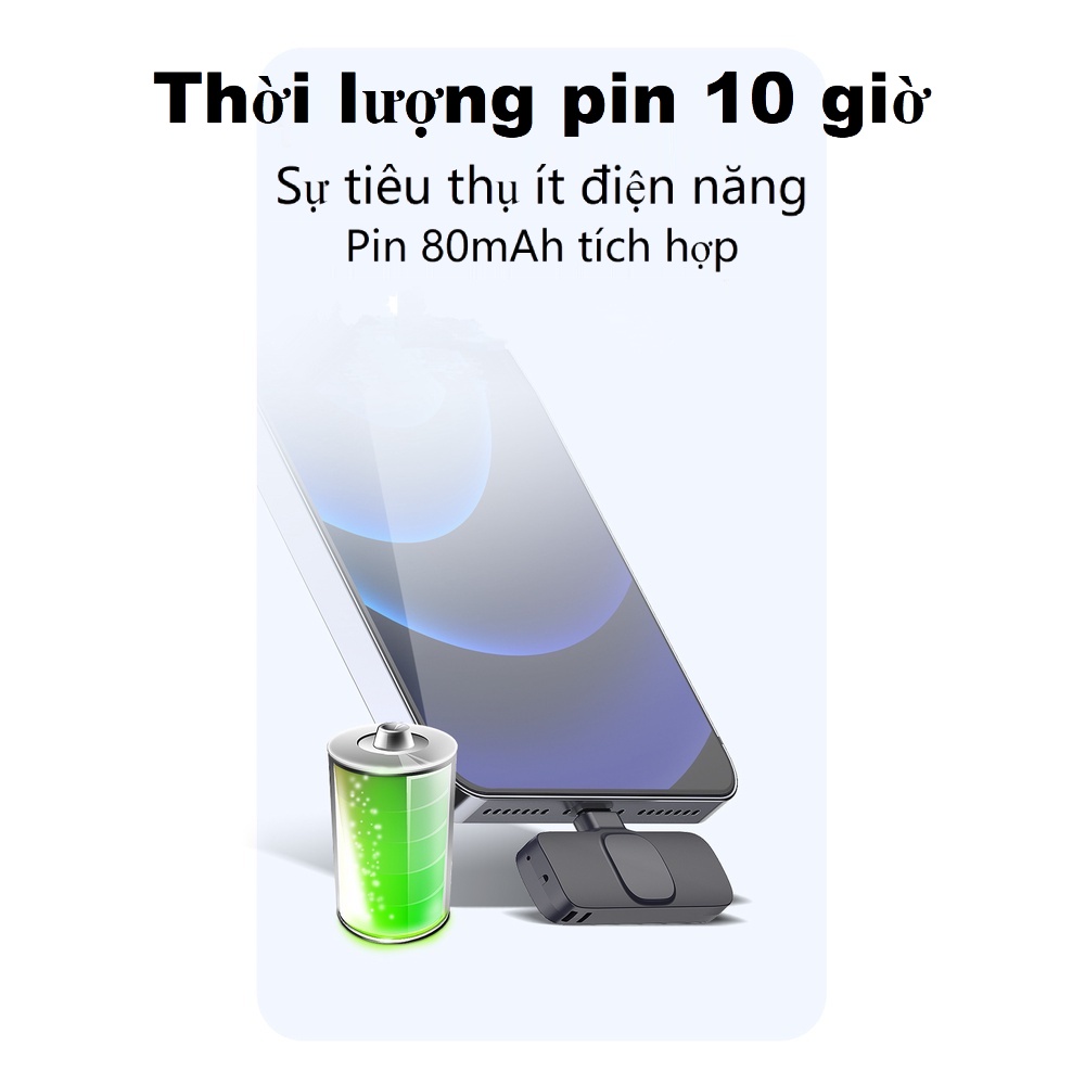 Micro Không Dây Mini Cho Điện Thoại iPhone Android