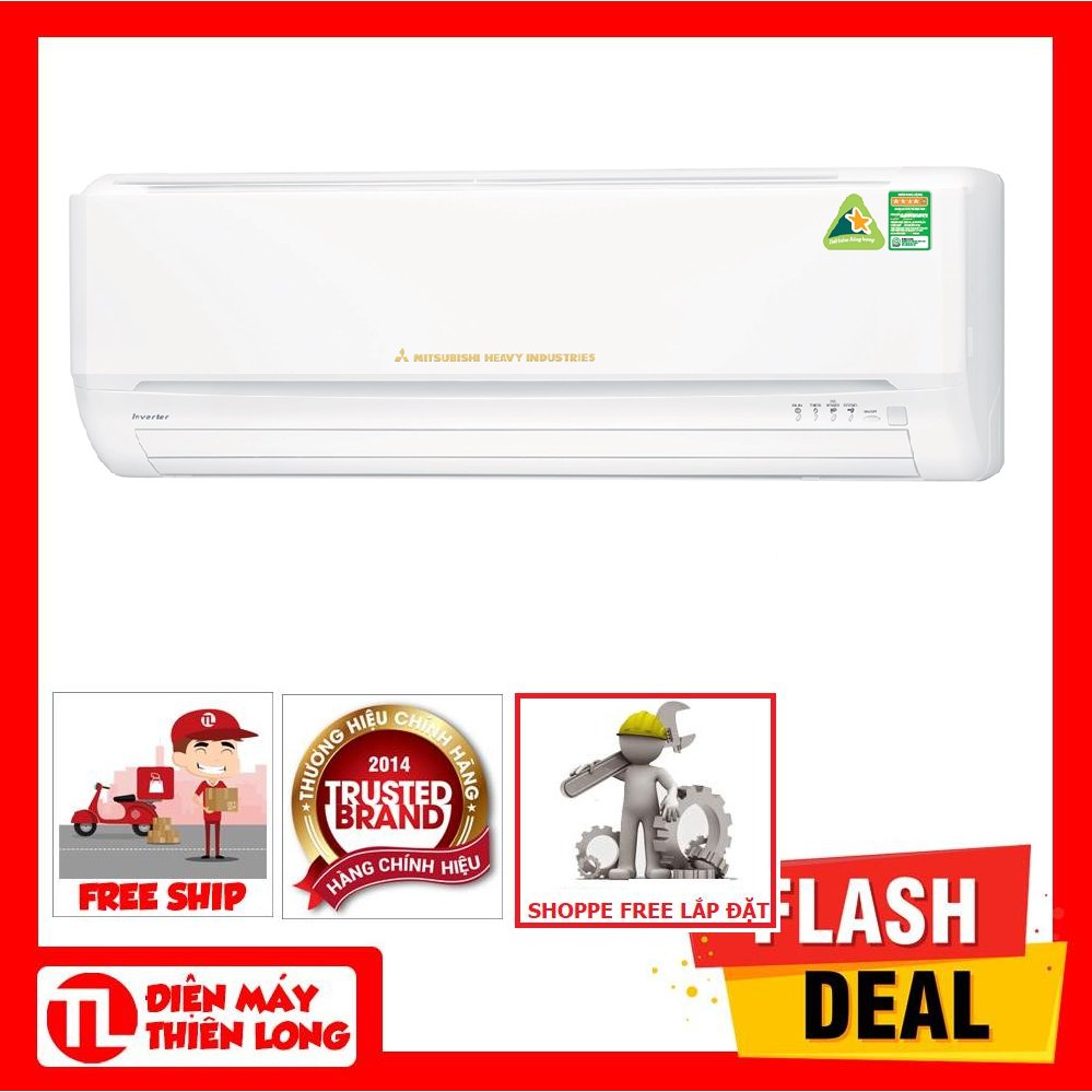 MIỄN PHÍ CÔNG LẮP ĐẶT - Máy lạnh Mitsubishi Heavy Inverter 1 HP SRK10YL-S5 ( TP HCM)