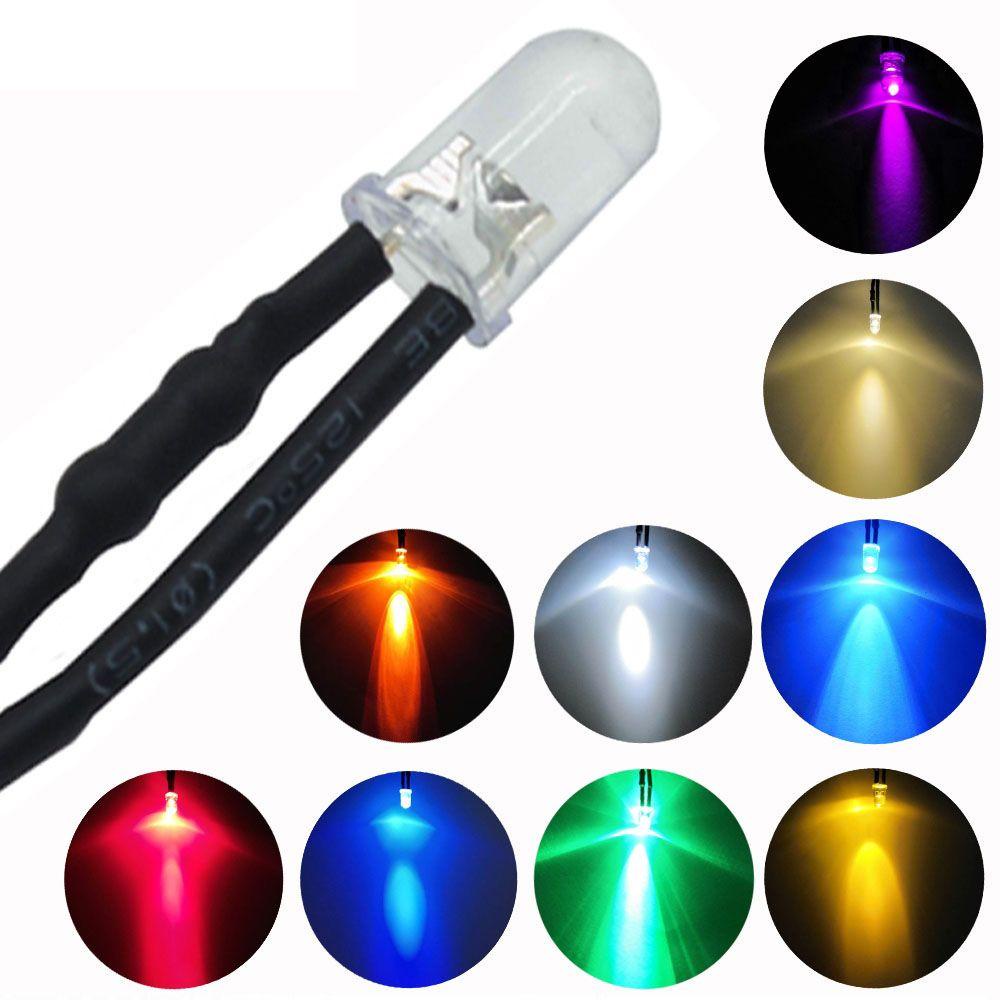 Set 10 Đèn LED Nhiều Màu Sắc 5mm 12V