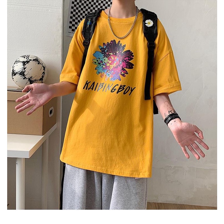 Áo thun tay lỡ unisex bông Kaibingboy