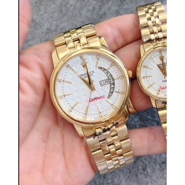 Đồng Hồ Nam RoLex Sapphire R032 Mặt trăng khuyết Máy Pin Nhật Chống xước Tuyệt Đối