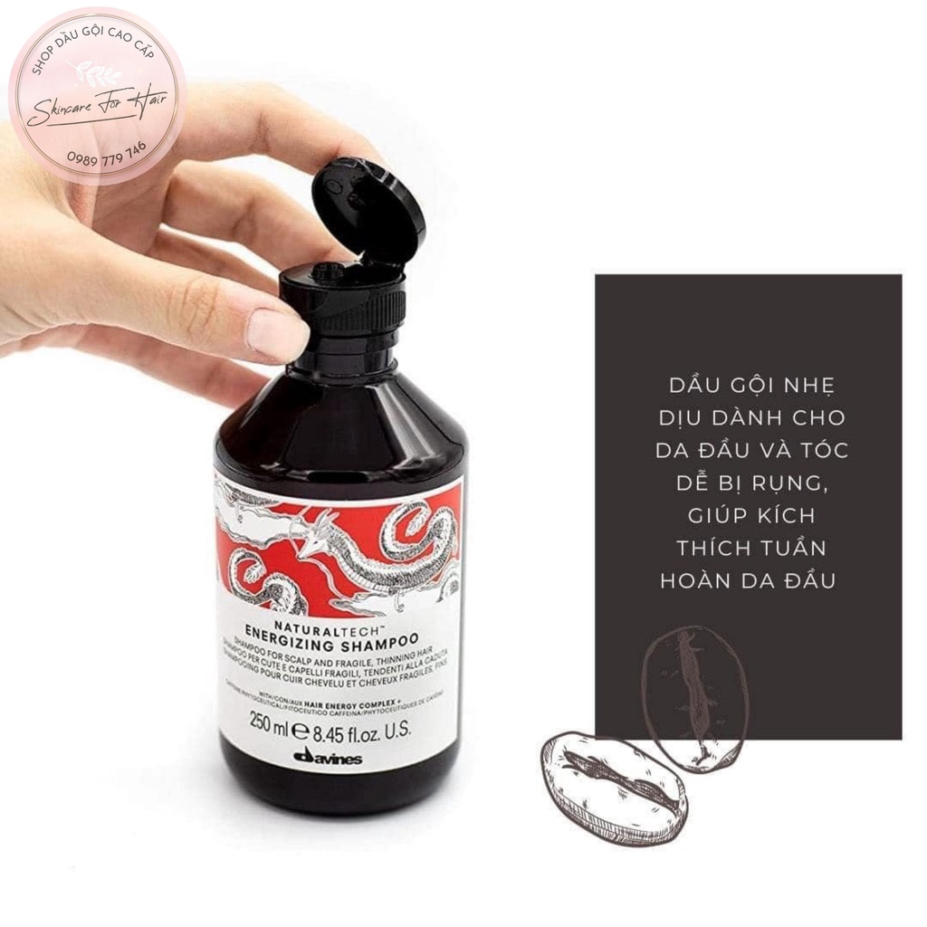 Dầu gội Davines Energizing dung tích 250ml dành cho tóc mỏng, thưa, rụng