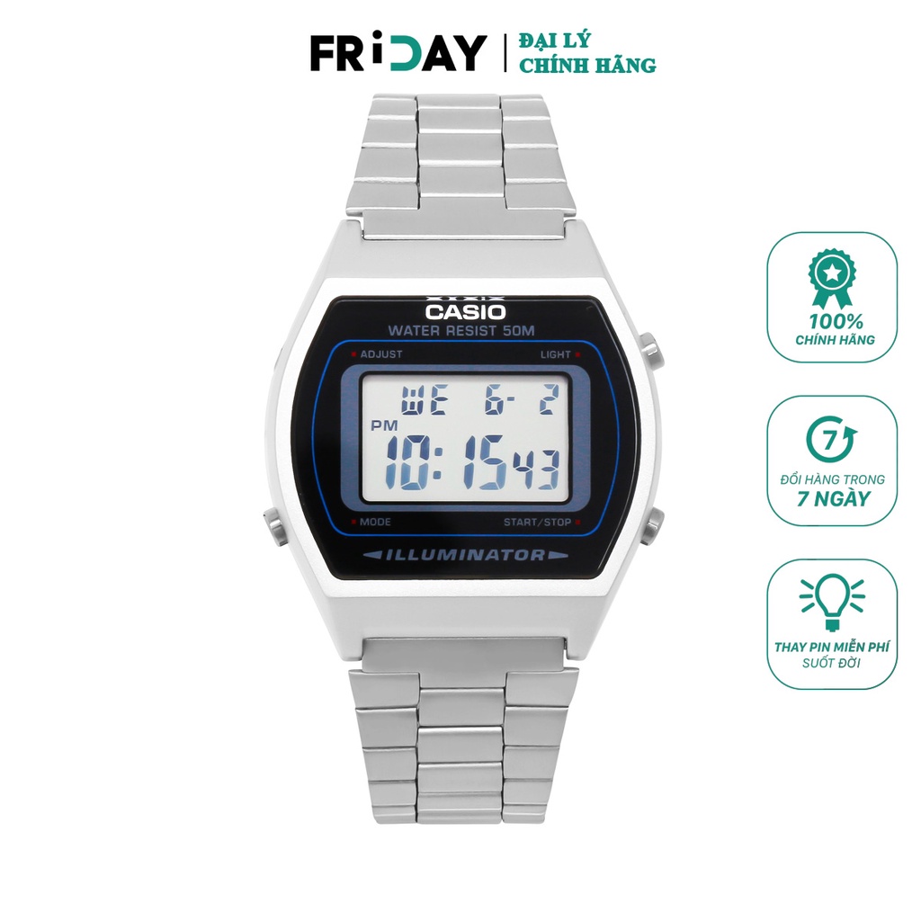 Đồng hồ nam CASIO B640WD-1AVDF đèn led, bấm giờ, giờ kép