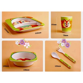 [SIÊU HOT]Bộ bát ăn dặm 5 món sợi tre cao cấp
