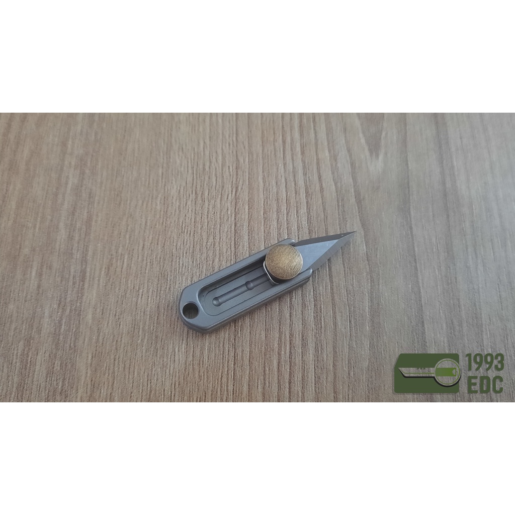 Dao móc khóa titan nút trượt, EDC, phụ kiện nam