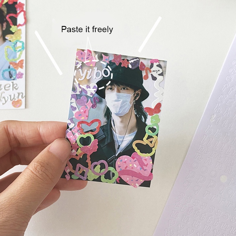 Miếng dán trang trí hình chữ cái tiếng anh độc đáo DIY