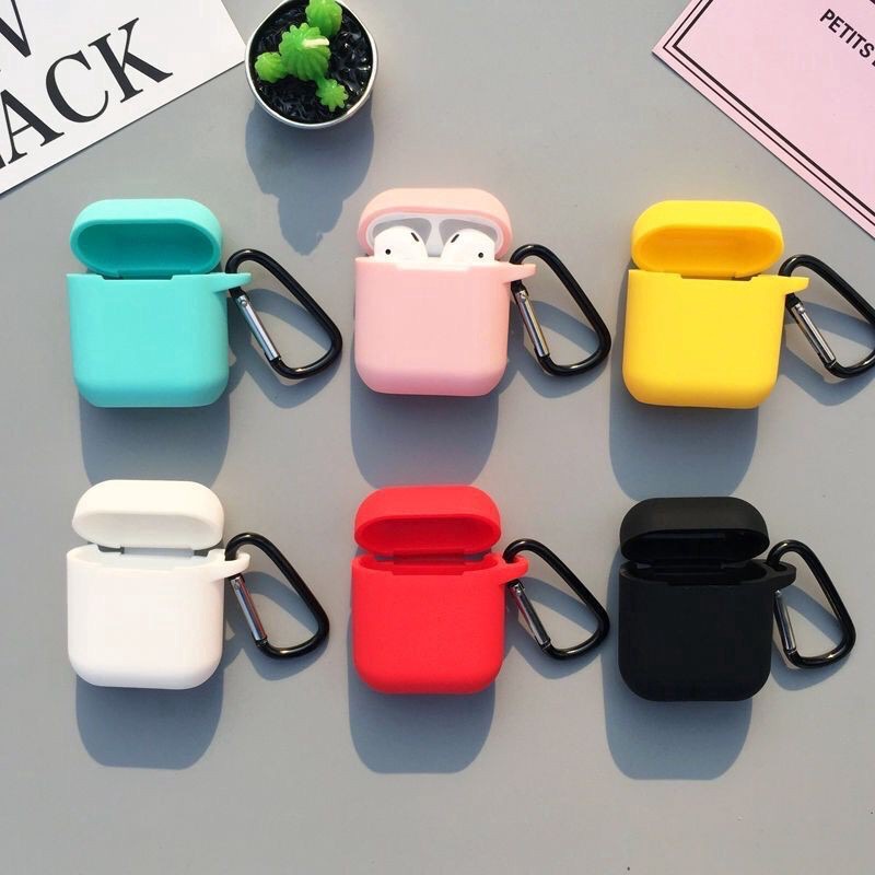 Case Vỏ Bao Bảo Vệ Đựng Tai Nghe Airpod 1/2, i11, i12 ..v..v. Trơn Màu
