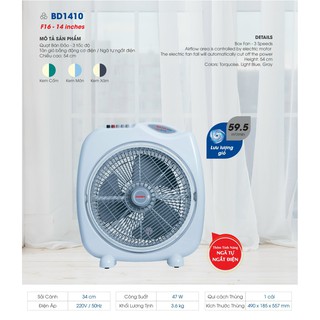 Quạt bàn đảo Senko BD1410 (giao màu ngẫu nhiên)