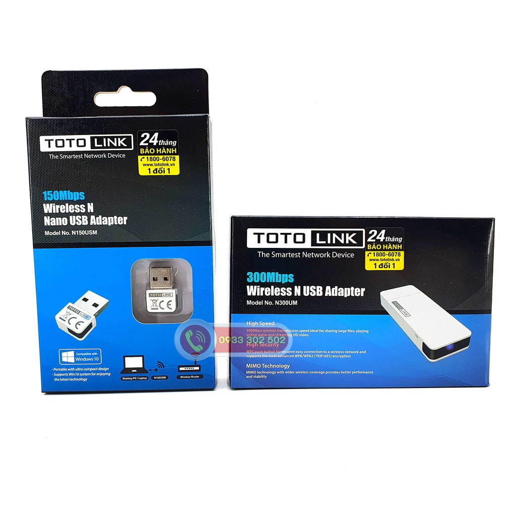 [CHÍNH HÃNG] USB Wifi Chuẩn N Tốc Độ 150Mbps - 300Mbps Toto Link | WebRaoVat - webraovat.net.vn