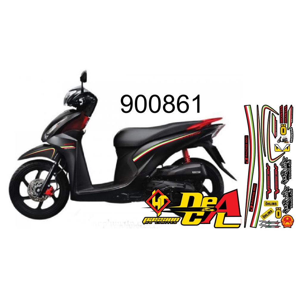 Tem Rời Vision V4 Cho Xe ĐEN- Ảnh Thật #Temxemay #Decal #Vision #Temroi #Temxe #TemRoi #Honda