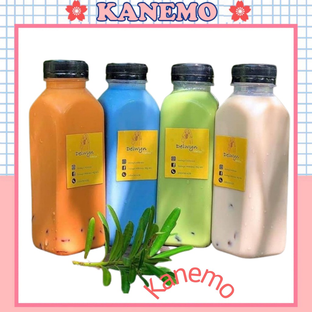 Chai nhựa 330ml Kanemo chai nhựa vuông đựng trà sữa giá rẻ