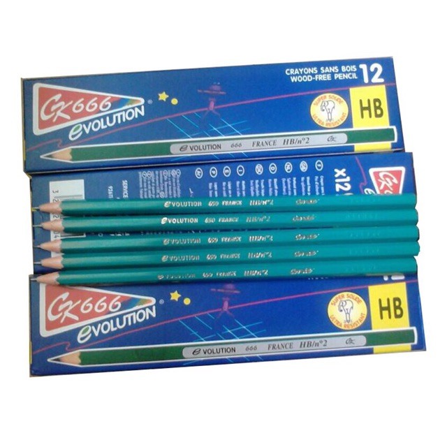 Hộp 12 bút chì gỗ ⚡ GIÁ TỐT NHẤT ⚡ Hộp 12 chiếc Chì Conte xanh có tẩy HB, 2B, màu chì đẹp , rõ nét ,