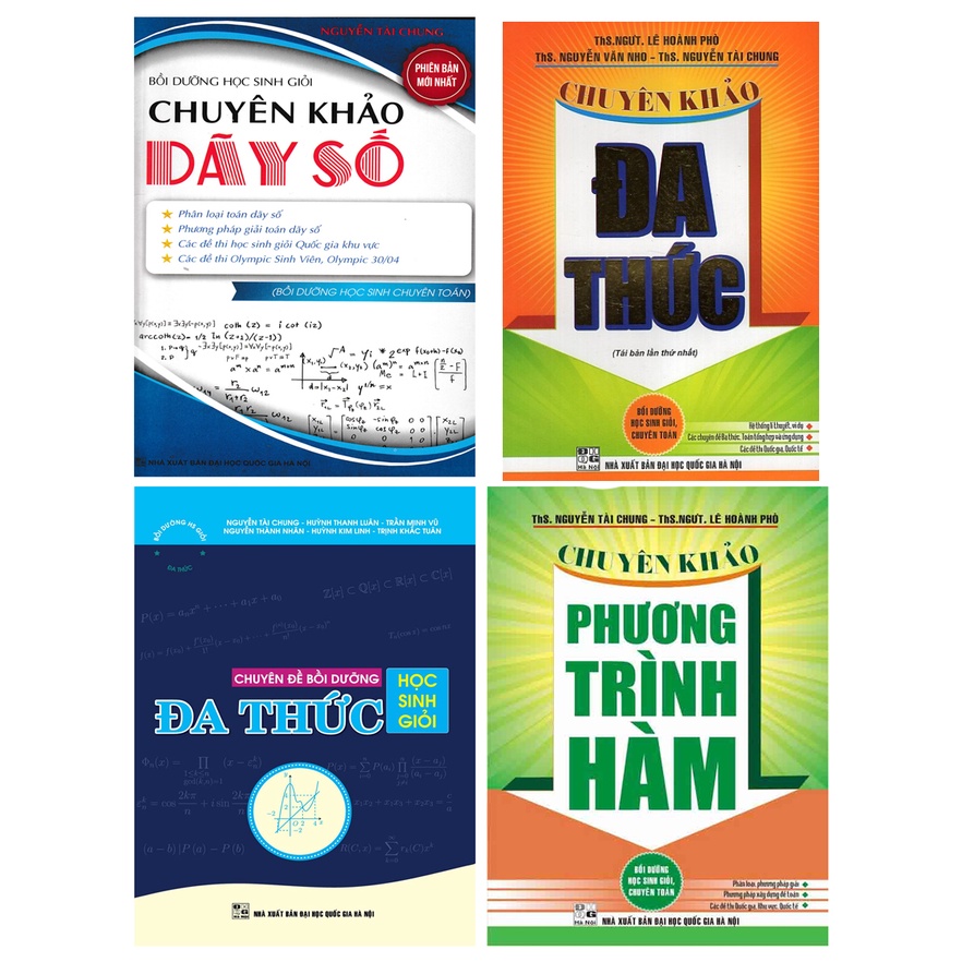 Sách - Combo Bồi Dưỡng Học Sinh Giỏi Đa Thức + Chuyên Khảo Phương Trình Hàm + Bồi Dưỡng Học Sinh Giỏi Chuyên Khảo Dãy Số
