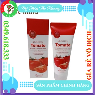Sữa Rửa Mặt Rau Củ Quả Cà Chua Cho Da Dầu Mụn Khô Nhạy Cảm Hàn Quốc Chính Hãng Pure Mind Tomato So Fresh Cleansing Foam