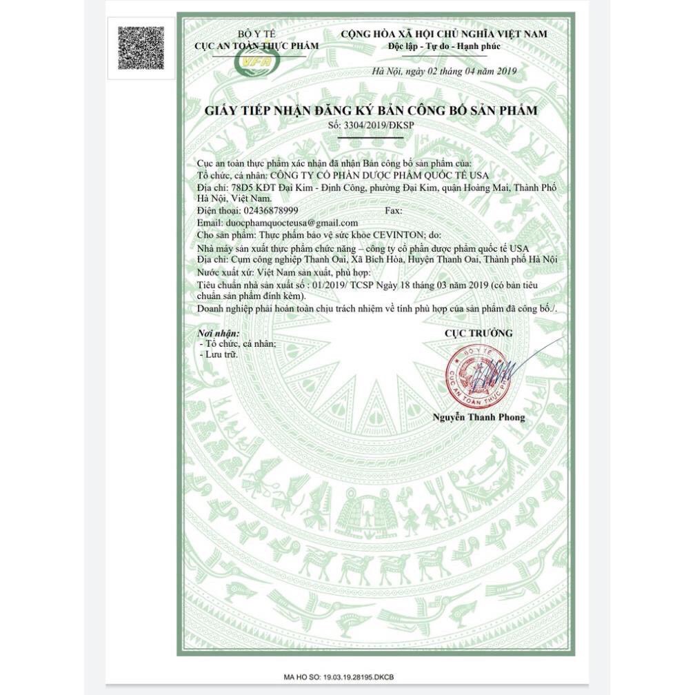 Hoạt huyết dưỡng não Cevinton giảm đau đầu chóng mặt (hộp 100viên ) | BigBuy360 - bigbuy360.vn