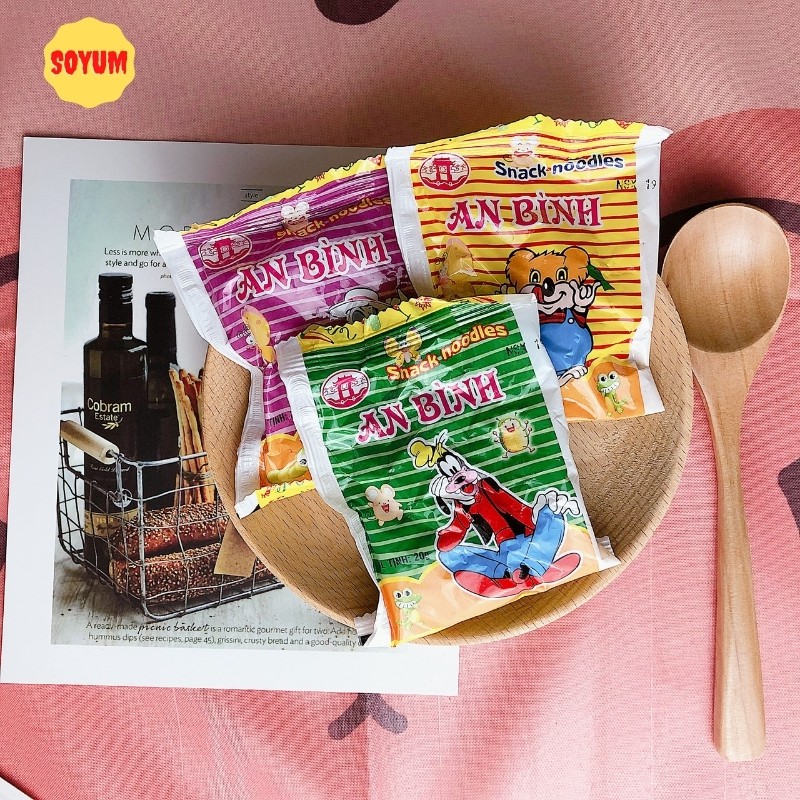 Mì tôm trẻ em an bình, ăn vặt Soyum vừa ngon vừa rẻ