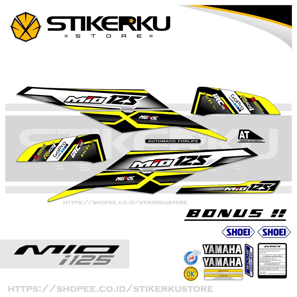 Mio Nhãn Dán Trang Trí Xe Hơi mio m3 / z / 125 / i 125 6
