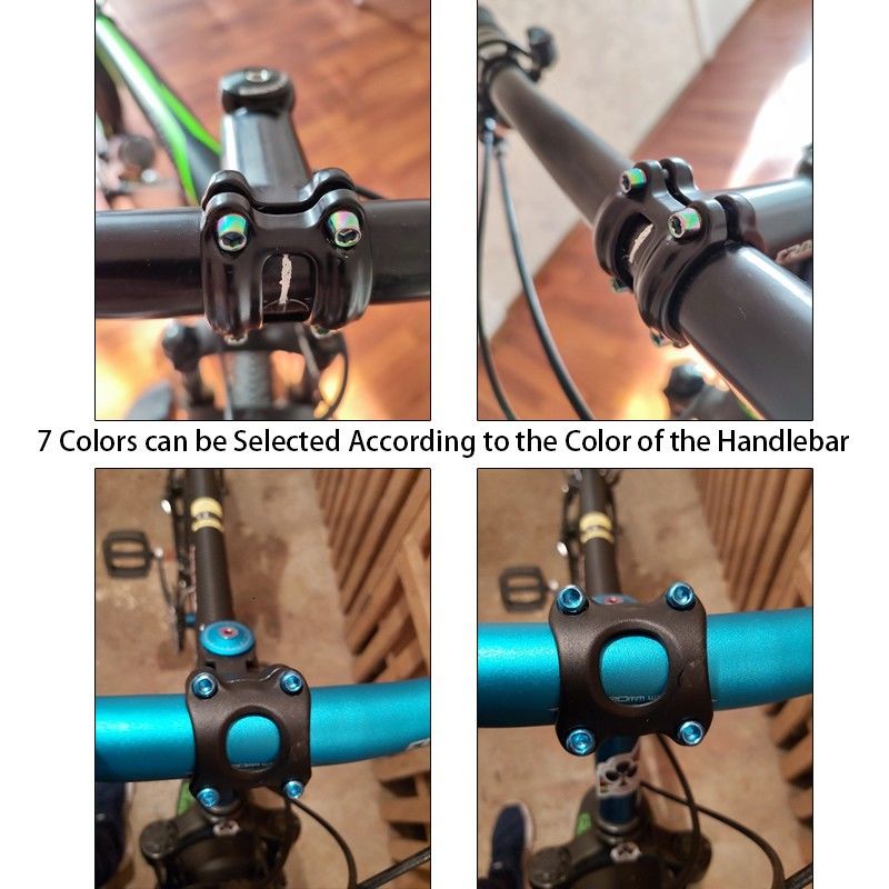 Set 6 Bu Lông m5x18mm 6 ốc vít bằng thép không gỉ mạ titan cho ghi đông xe đạp leo núi