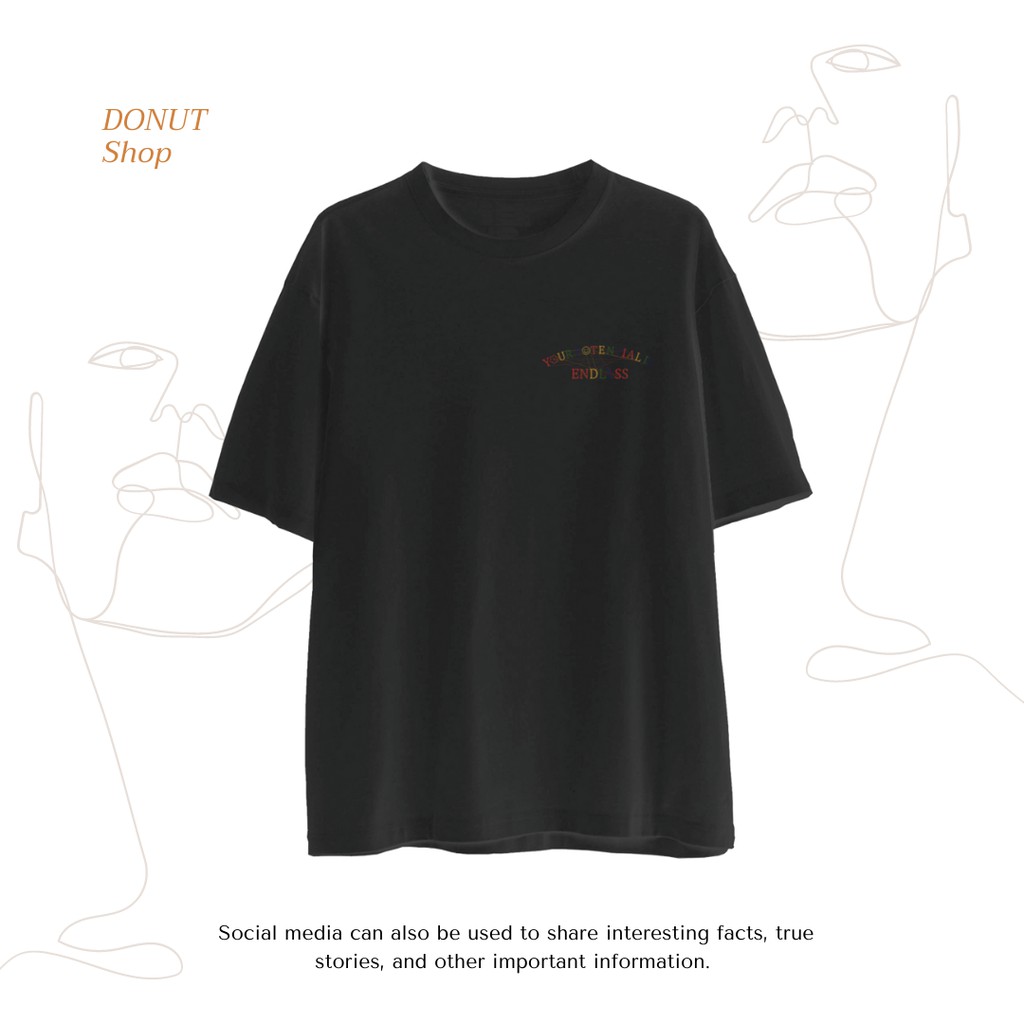 Áo thun thêu cotton unisex YOUR PONTENTIAL IS ENDLESS