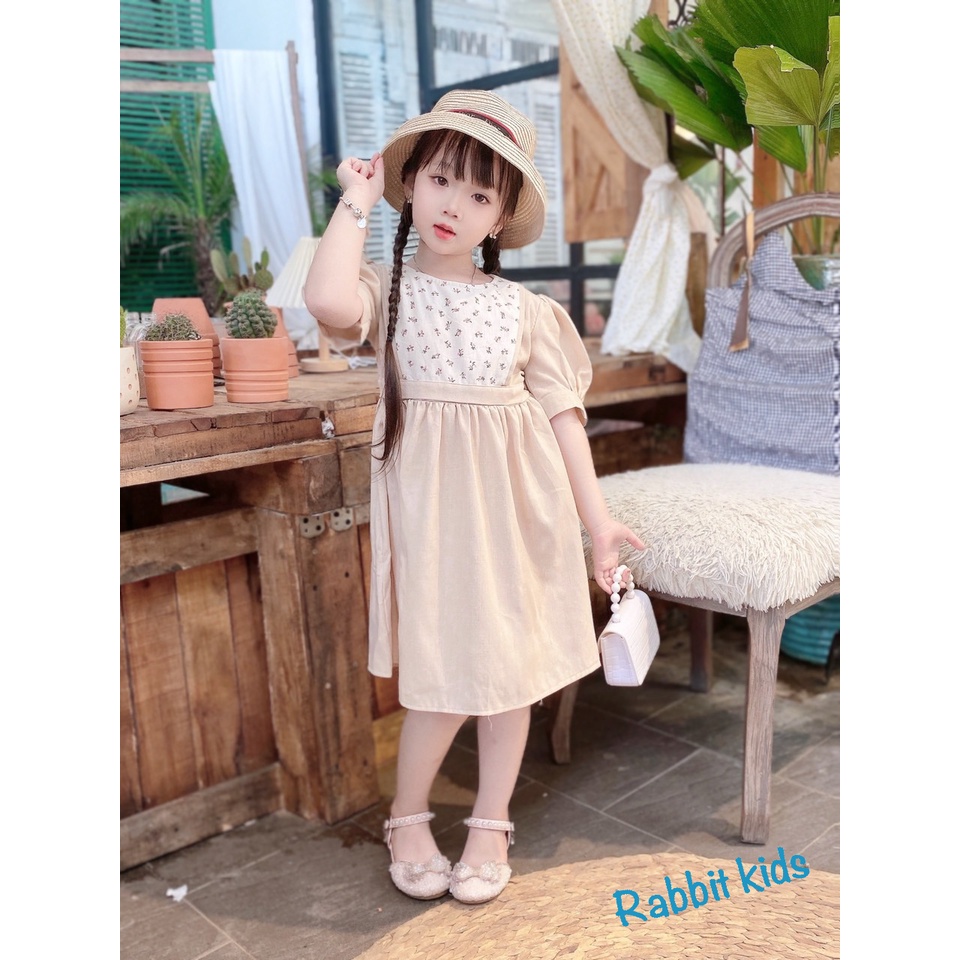 Váy Thu Đông Cho Bé 8-32kg💝FREESHIP💝 Rabbit Kids- Đầm Đi Học Bé Gái Chất Linen Bột Cao Cấp Mềm Mại