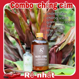 Combo Nước gừng nguyên chất và Tinh dầu tràm Huế Sam Natural