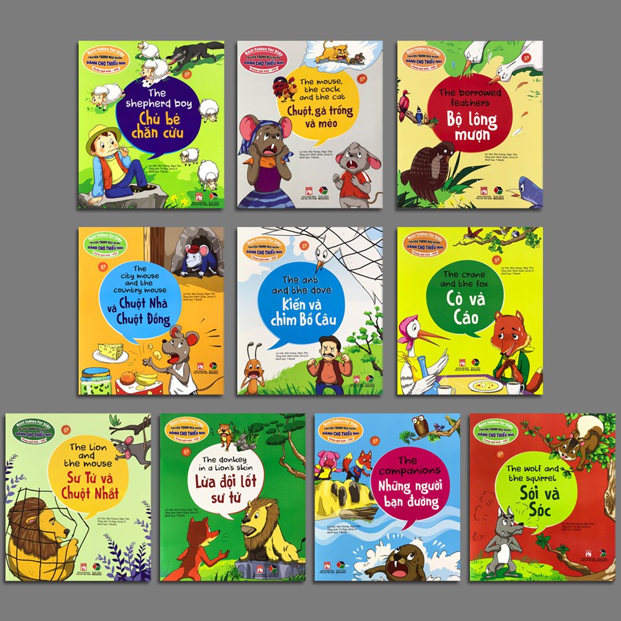 Sách - Truyện Tranh Ngụ Ngôn Dành Cho Thiếu Nhi (10 quyển lẻ tùy chọn)