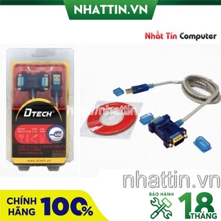 Dây usb to 2 rs232 dtech - dt5024 chính hãng