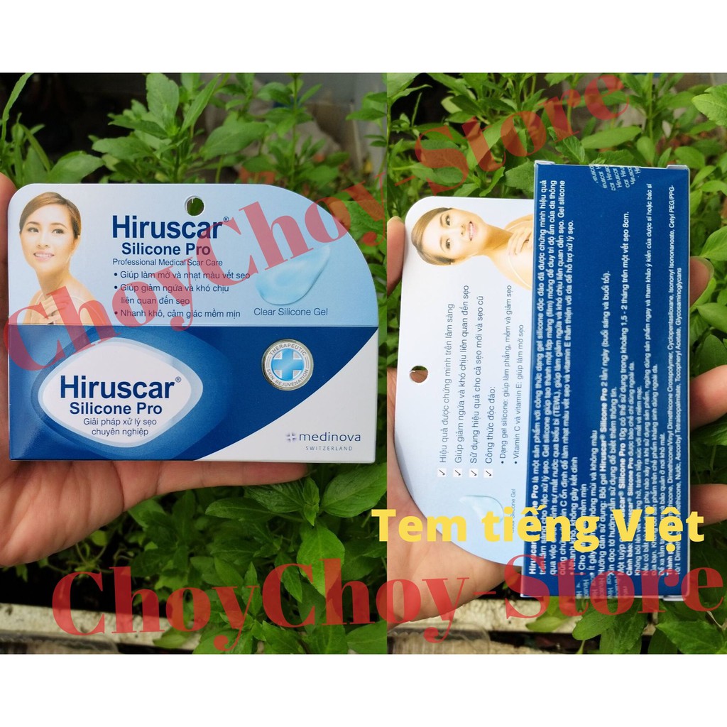 [CHÍNH HÃNG CÓ TEM] HIRUSCAR Silicone Pro Tuýp 10g & 4g - Gel hỗ trợ giảm sẹo mổ, to, lồi & phì đại