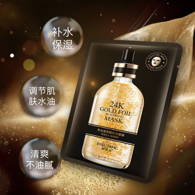 Mặt nạ nội địa Trung Quốc Bisutang Gold 24k Hyaluronic