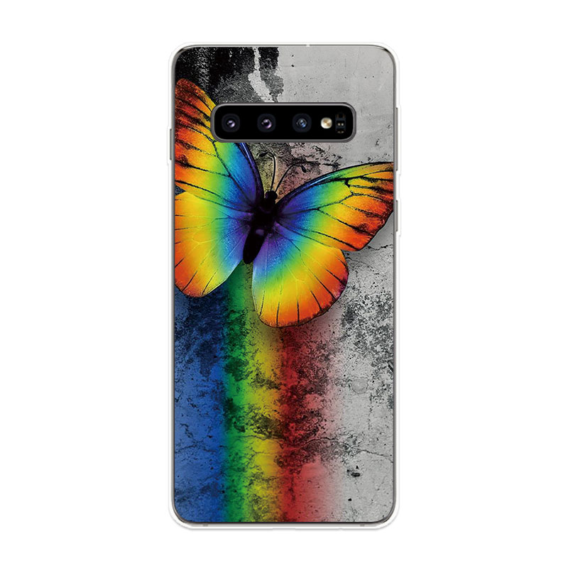 Samsung Galaxy S9 S9+ S10 S10+ Plus S10e Lite Soft TPU Silicone Phone Case Cover Poetic Butterfly