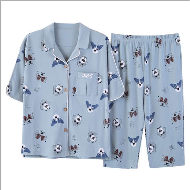 [ẢNH THẬT] Đồ bộ mặc nhà , Đồ bộ Pijama lửng, kiểu dáng hiện đại, họa tiết đáng yêu