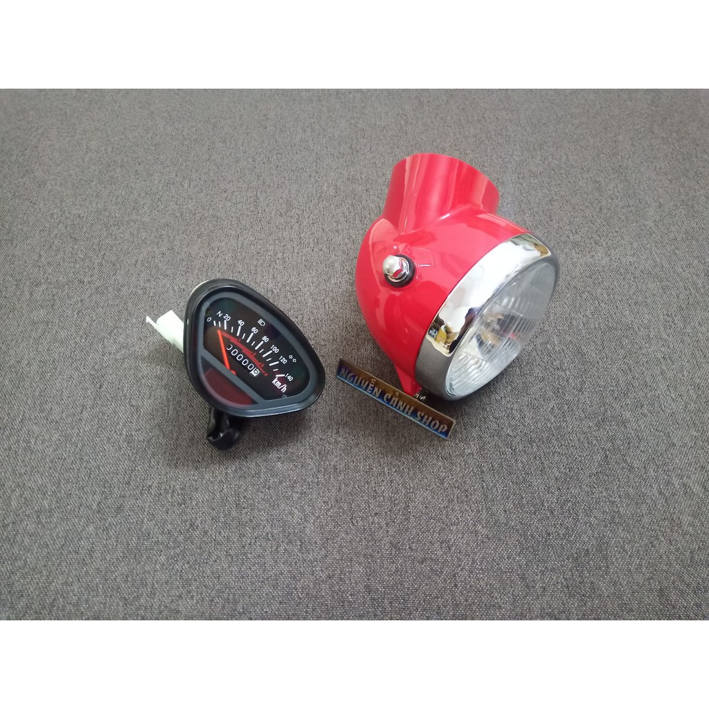 Chóa đèn xe 67 đỏ ATE hàng nhập cumbo 3 món pha đèn đồng hồ gáo đèn