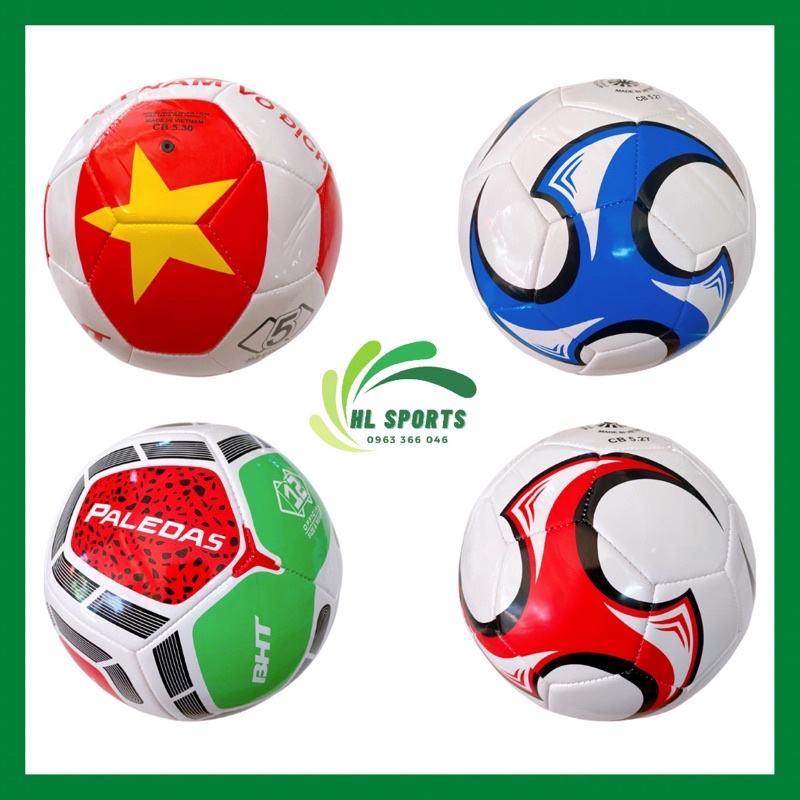 Bóng đá số 5 may da PVC tiêu chuẩn thi đấu cho người lớn tặng kèm kim lưới - Hoàng Lâm Sports