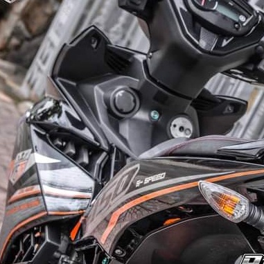Tem rời exciter 150 y15zr bạc đen cam chất liệu keo in mccal màng bóng