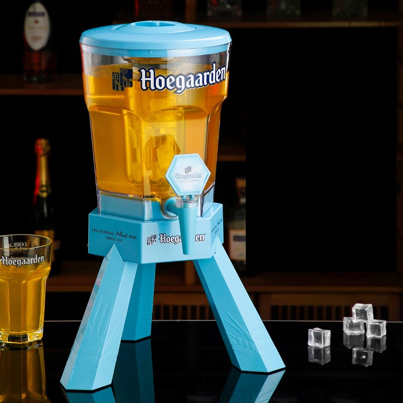 Tháp Bia 3 lít HC23 Kiểu Dáng Tháp Hoegaarden Đựng cocktail bia tươi Nhựa cao cấp thiết kế tinh tế sang trọng