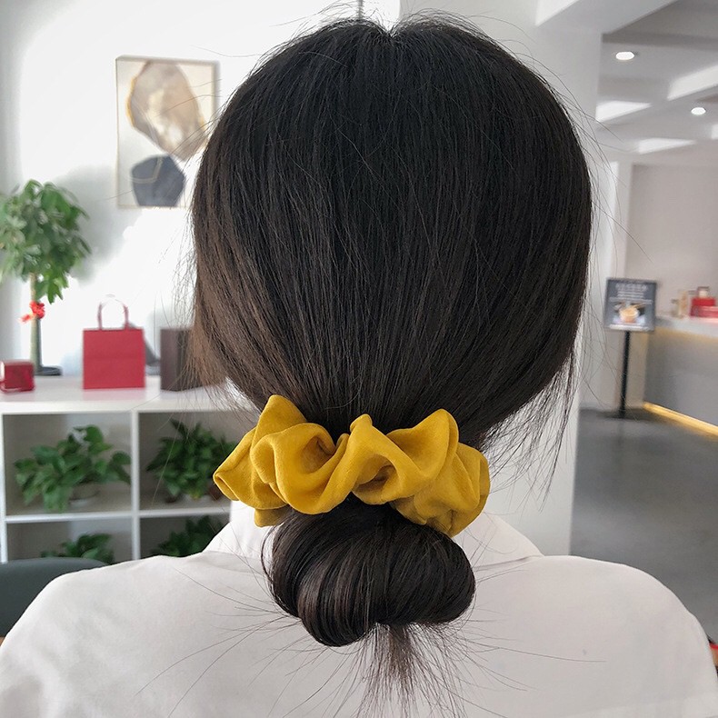 Scruchies, Dây cột tóc vải chiffon phong cách Hàn Quốc thời trang cho nữ