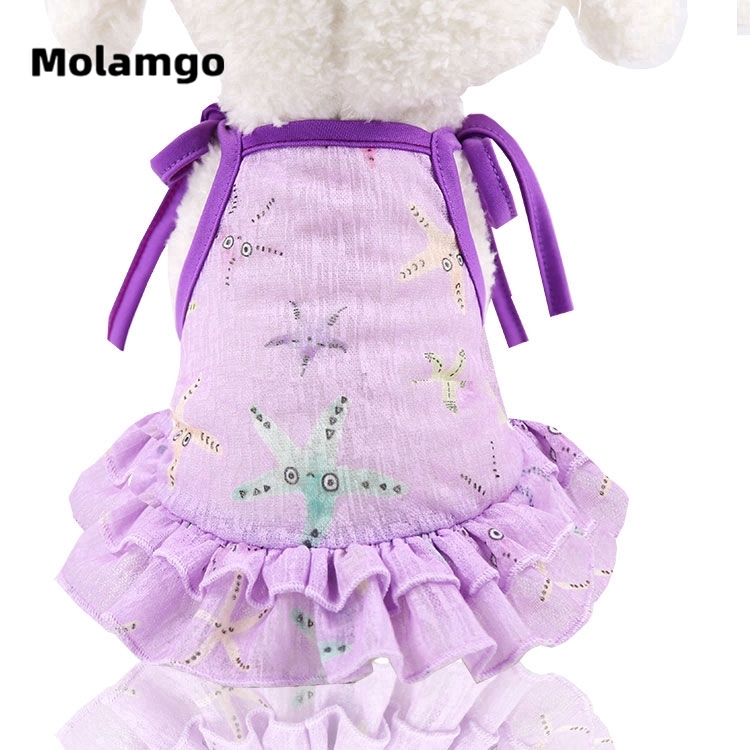 MOLAMGO  Đầm In Hình Quả Chuối Dễ Thương Xinh Xắn Cho Thú Cưng