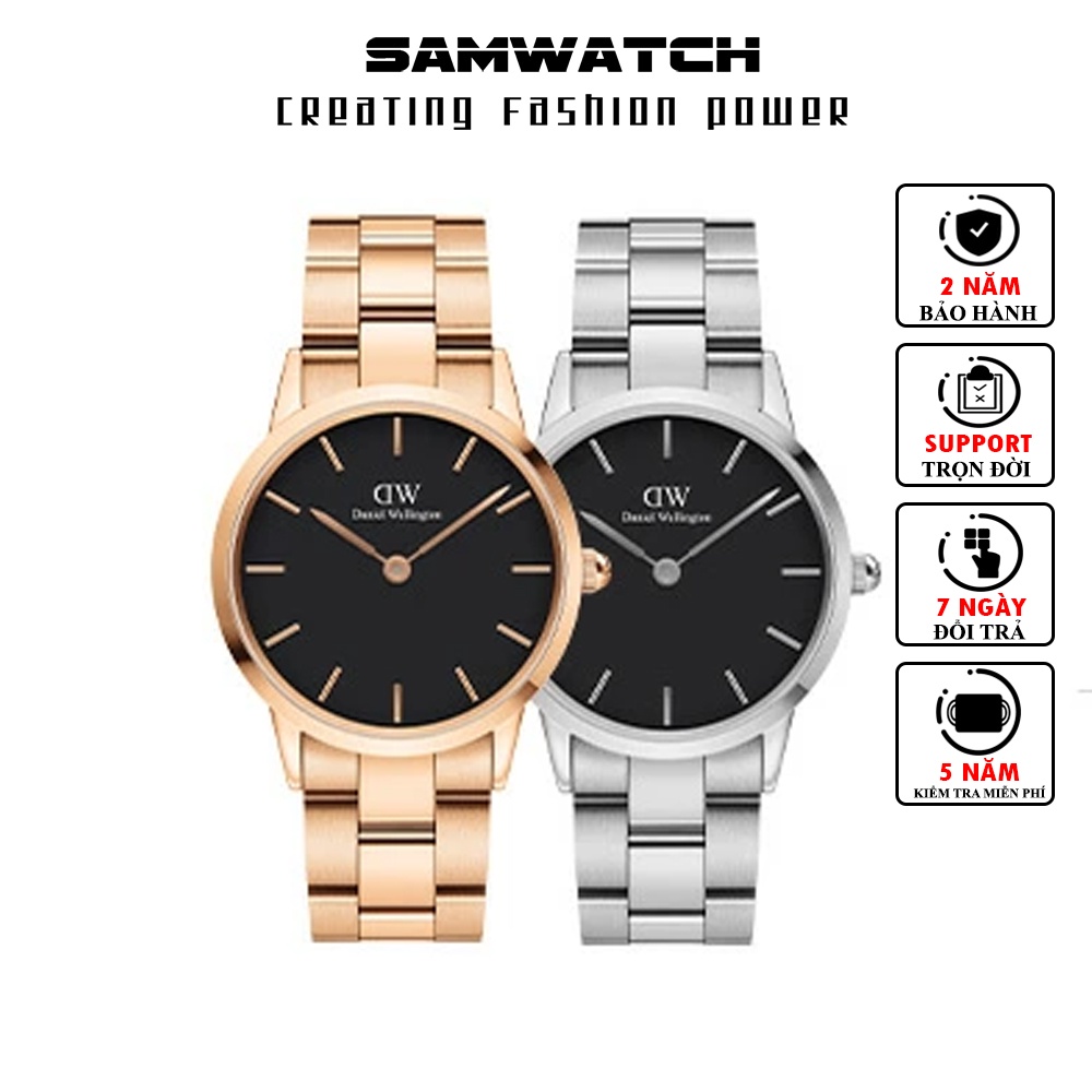 Đồng Hồ Nam Nữ DW Iconic Black - Fullbox