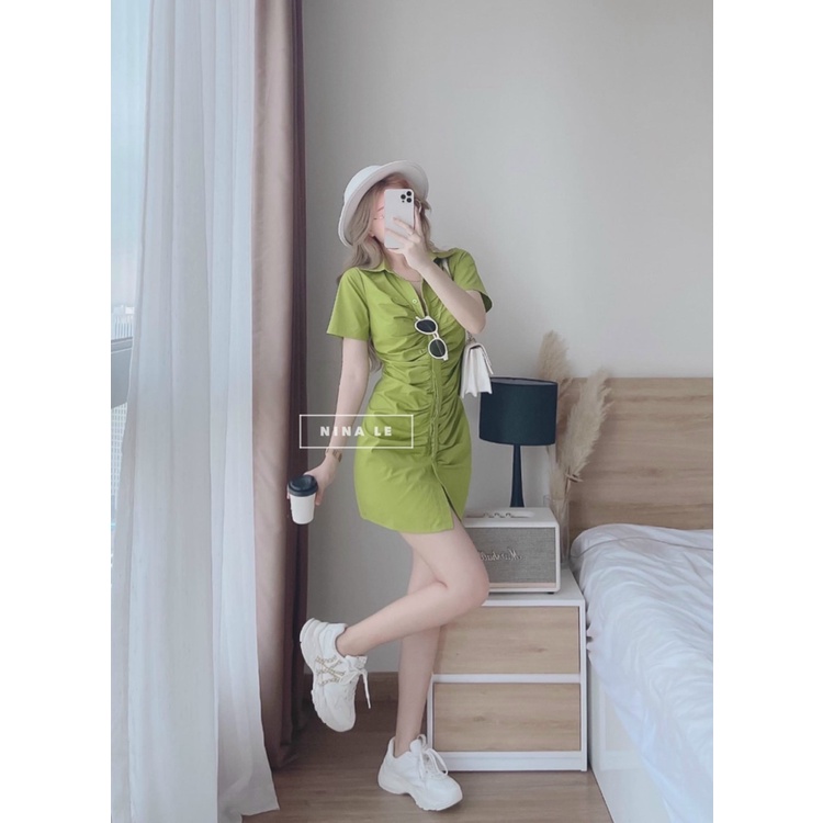 Đầm Body Nữ Cổ Sơ mi Ngắn Tay Nhiều Màu Chất Siu Mềm Co Giãn Tốt Mặc Đẹp Tôn Dáng [NEW UNISEX]