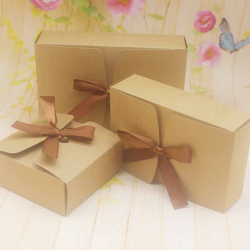 Set 10 Hộp Giấy Hình Vuông Đựng Quà Tặng Xinh Xắn