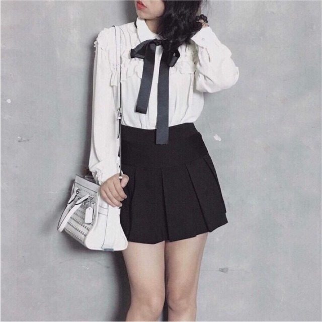 [HÀNG CÓ SẴN, CÓ CLIP] Chân váy xếp ly cạp to