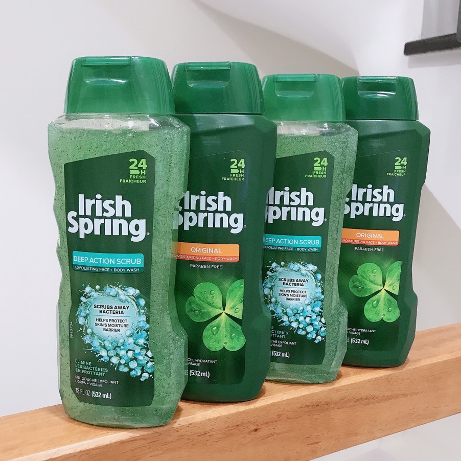 Sữa tắm dưỡng ẩm nam Irish Spring Face &amp; Body Wash 532ml