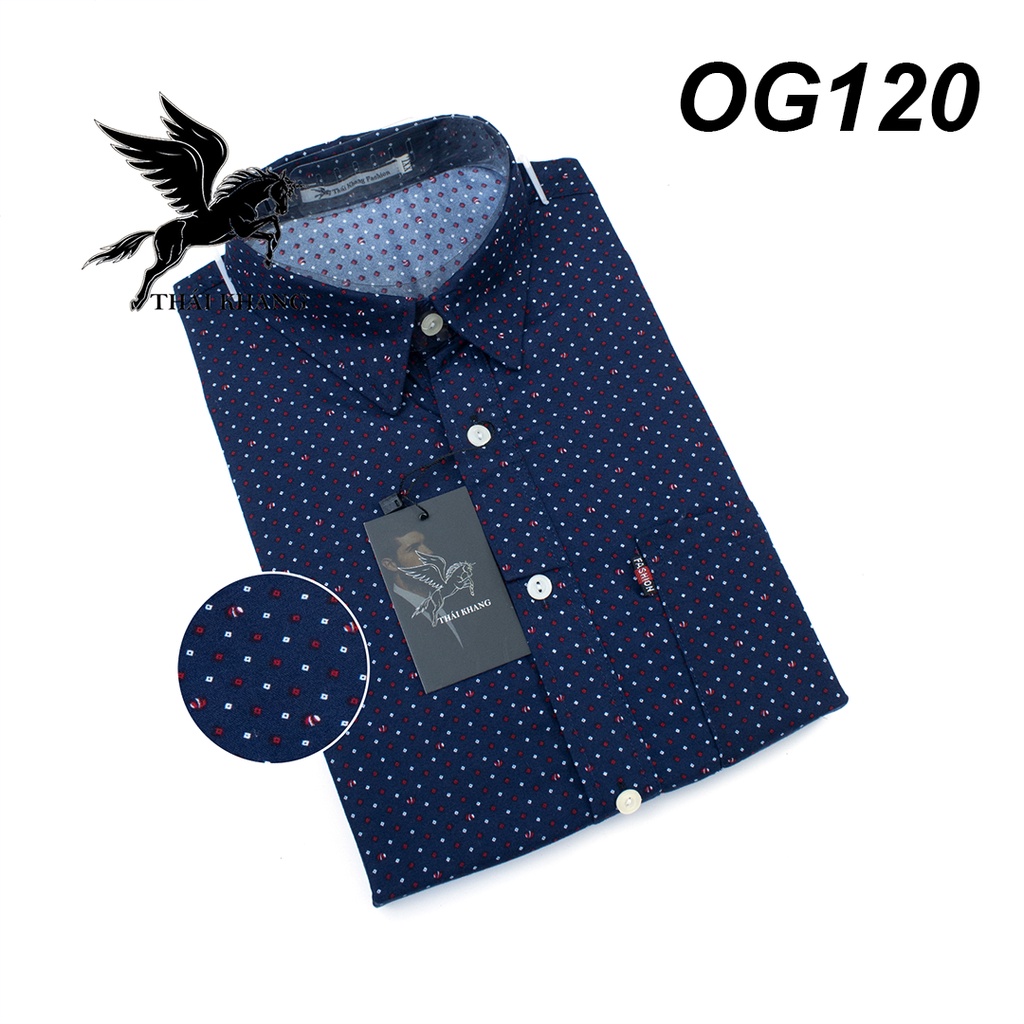 Áo sơ mi nam tay ngắn trung niên họa tiết vải kate mềm mát loại áo sơ mi họa tiết trung niên form rộng OG1 | BigBuy360 - bigbuy360.vn