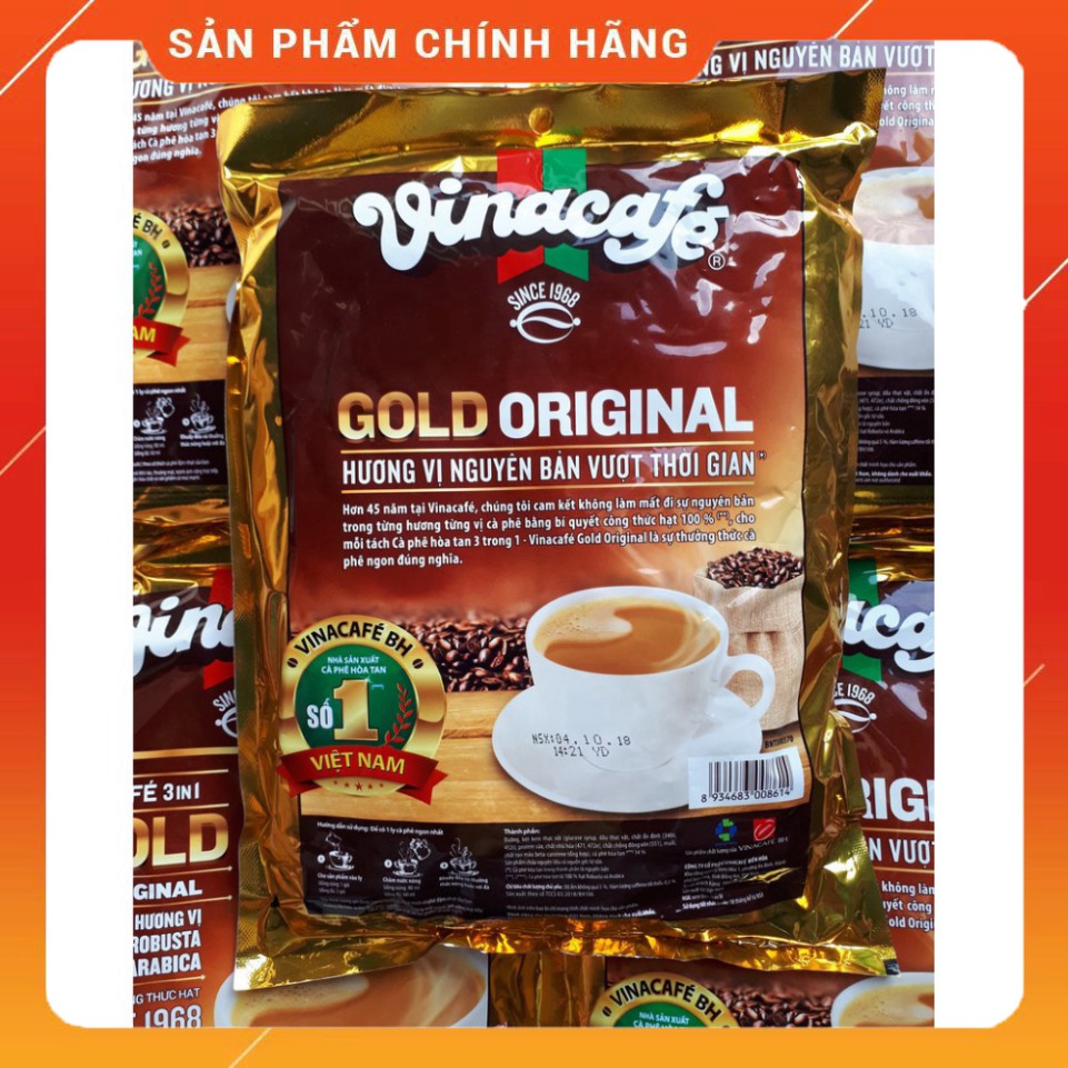 Cà Phê Sữa Hòa Tan VinaCafé 3 in 1 Gold Original 480g (20g x 24 gói)